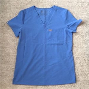 Figs Catarina XS Ceil Blue Scrub Top